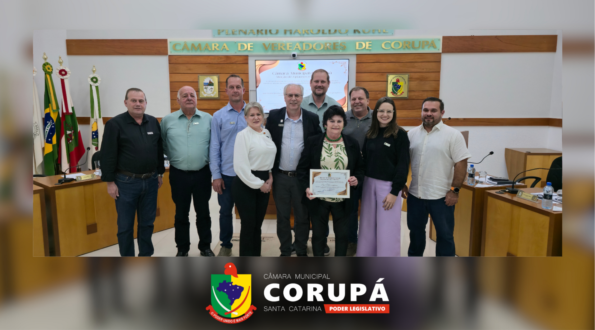 Câmara de Vereadores de Corupá presta homenagem a Odila Larsen
