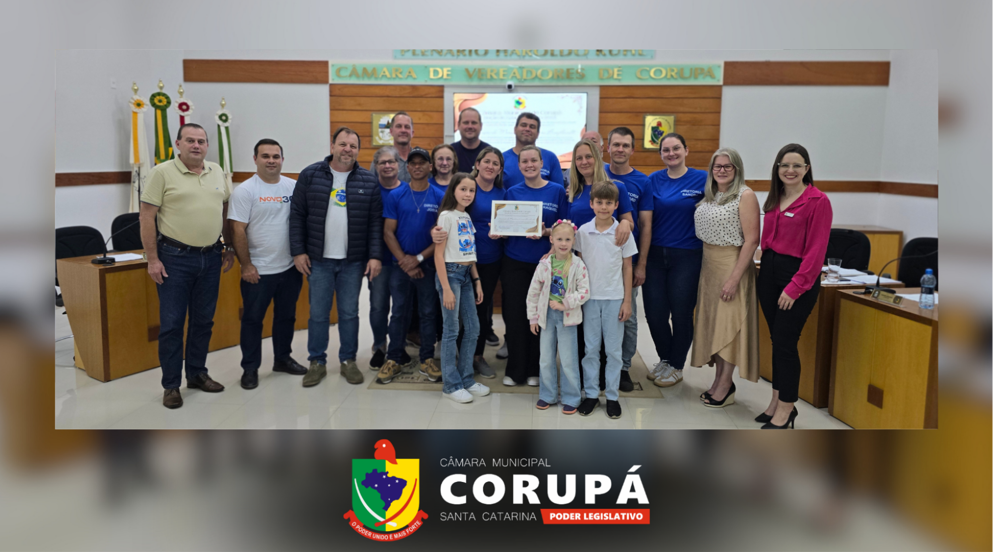 Associação do Bomplandt recebe homenagem no Legislativo