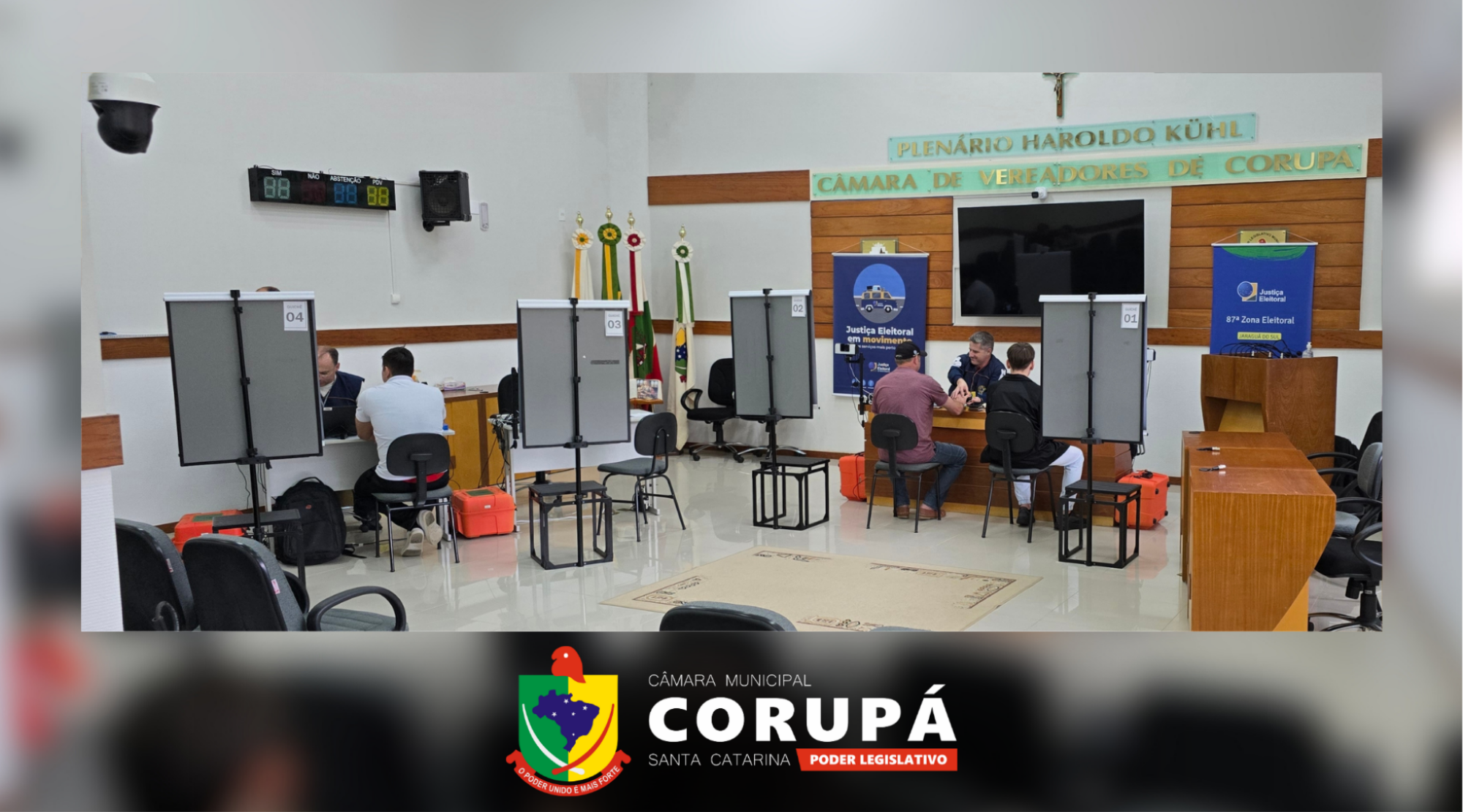 Atendimento do TRE começa hoje na Câmara de Vereadores de Corupá