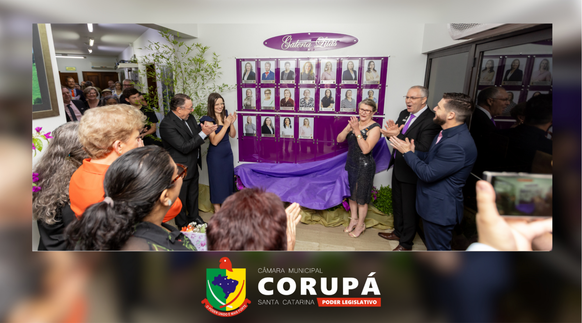 Câmara Municipal de Corupá inaugura a Galeria Lilás em sessão solene