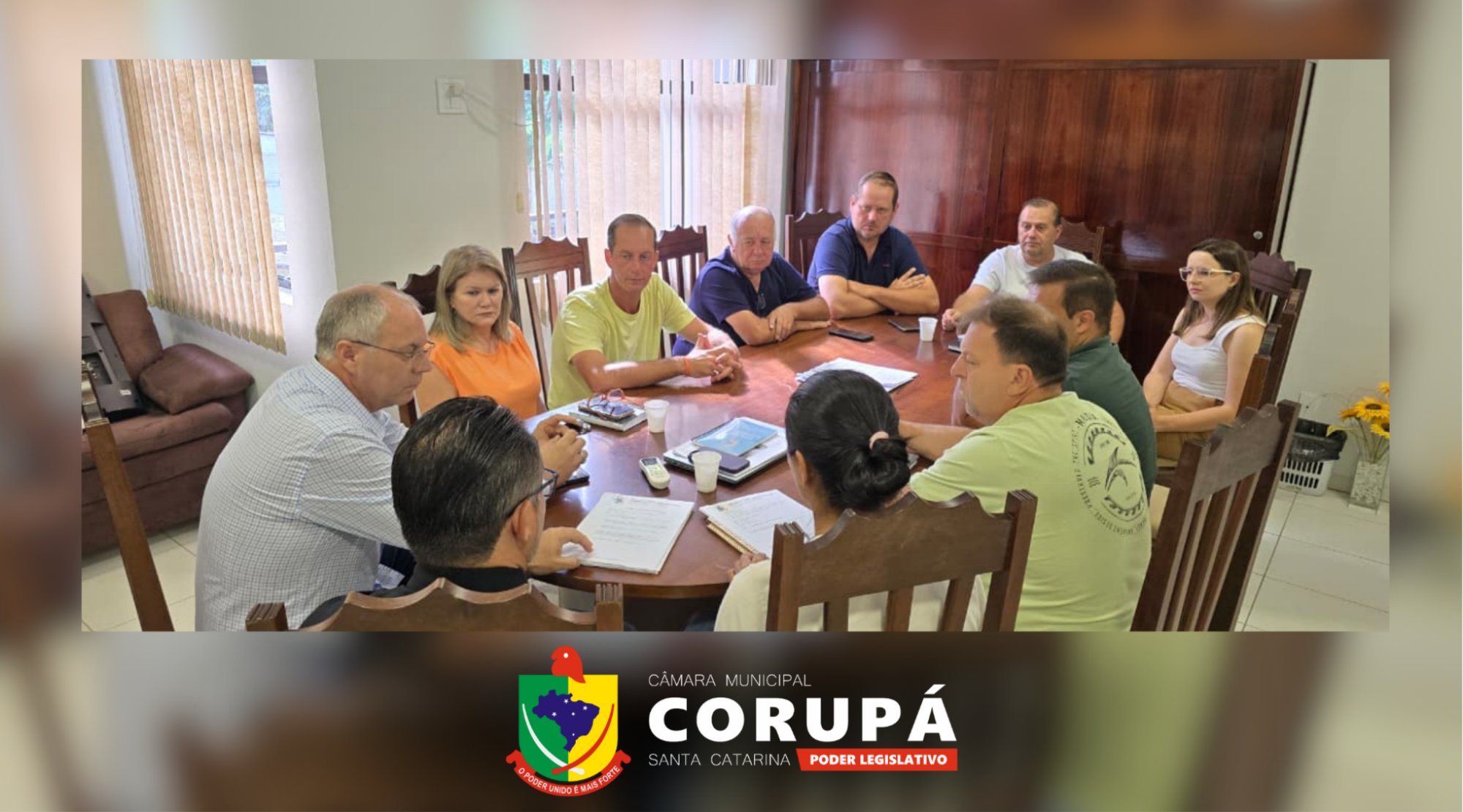Câmara de Corupá realiza reunião administrativa para organização interna do Legislativo